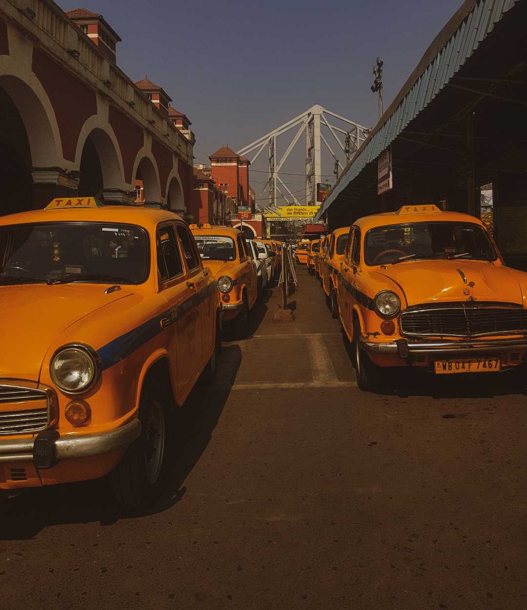 Yellow Taxi at Kolkata Station