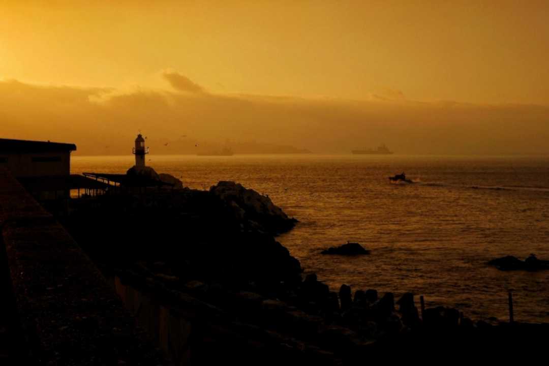 El atardecer del faro