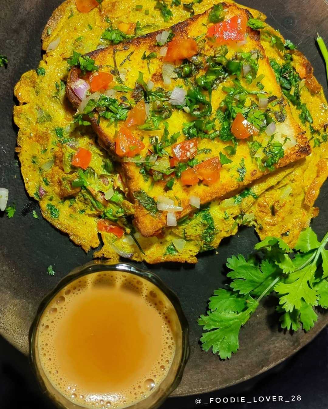 MADE BY ME BREAD OMELETTE AND MILK TEA