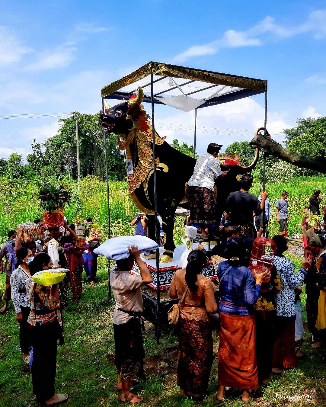 Ngaben ceremony at Punduk Dawa Crematorium