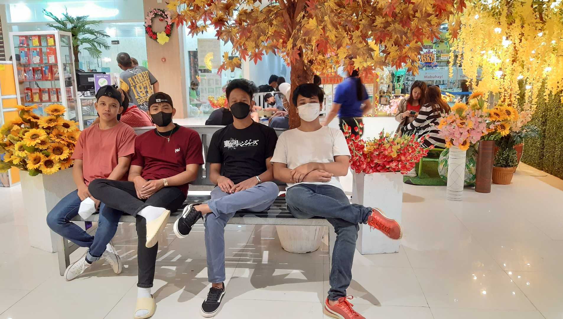 with friends