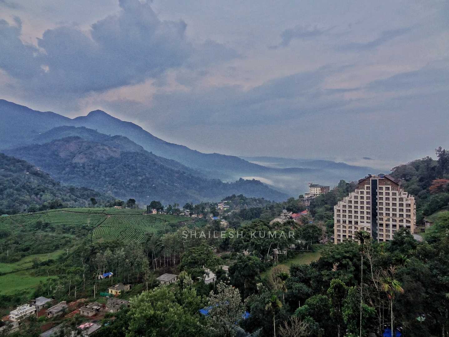 Window view from Tea Castle hotel , Munnar.