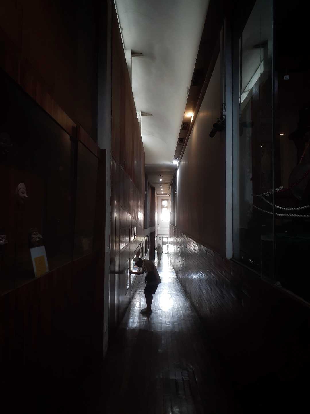 Silhouette in the puppet museum 