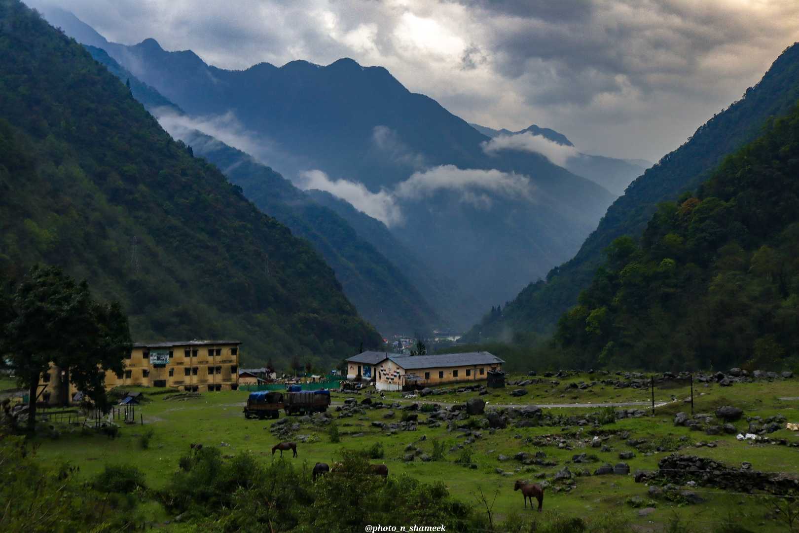 Beautiful Valley on the way towards Lachung