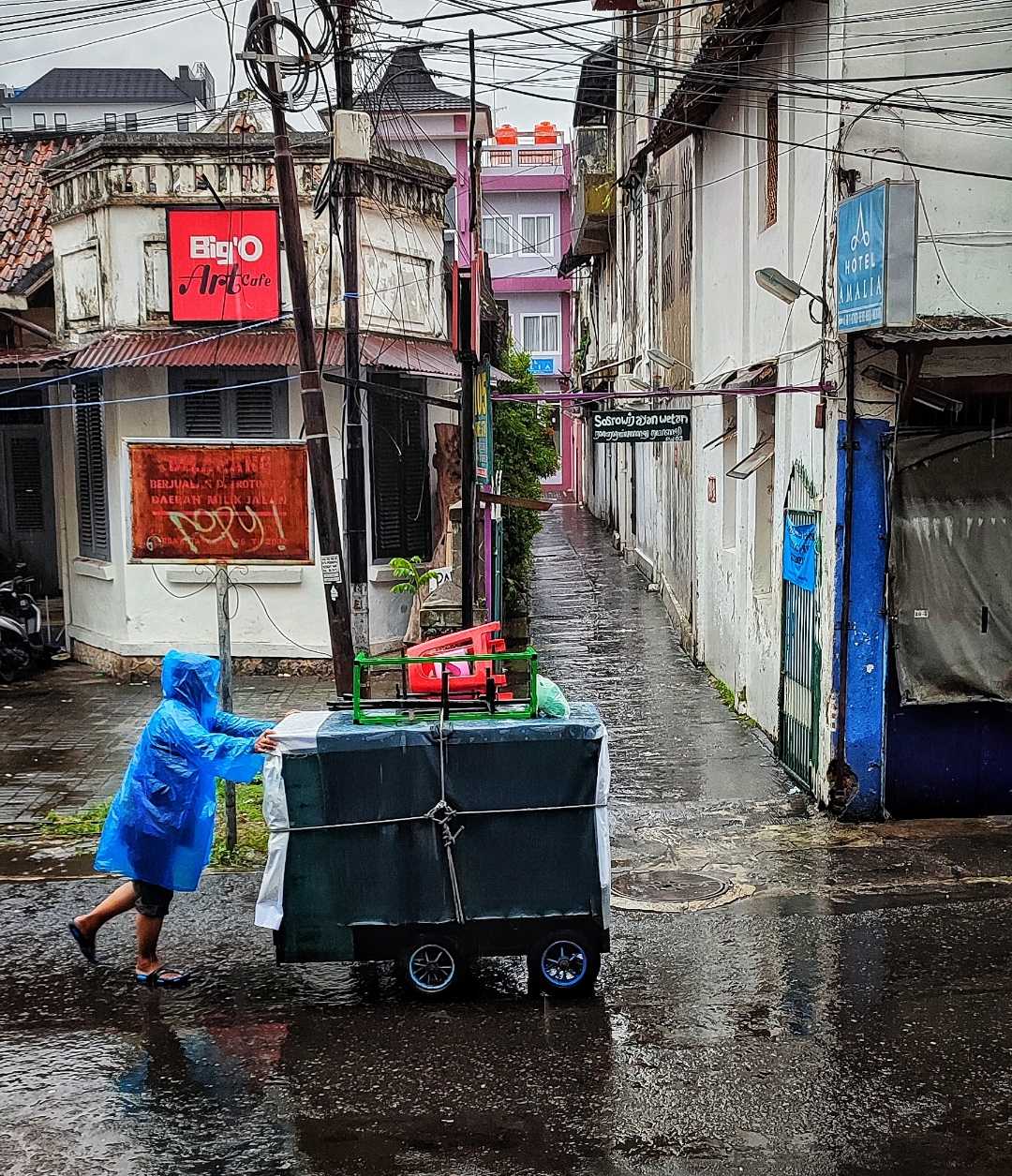 rain is falling