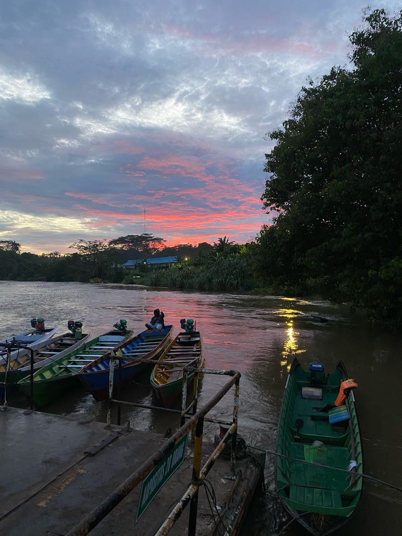 Cahaya Sunset Sungai Kelay Kaltim 