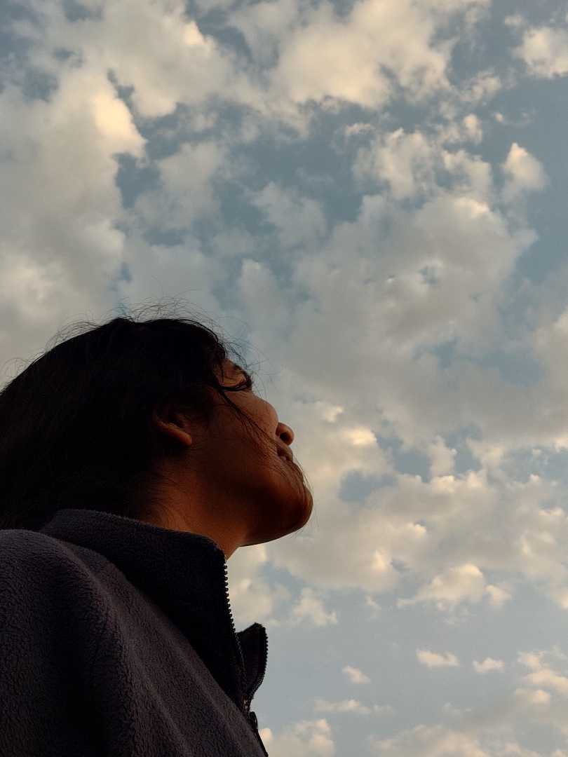 Pretty sky & not so pretty me
