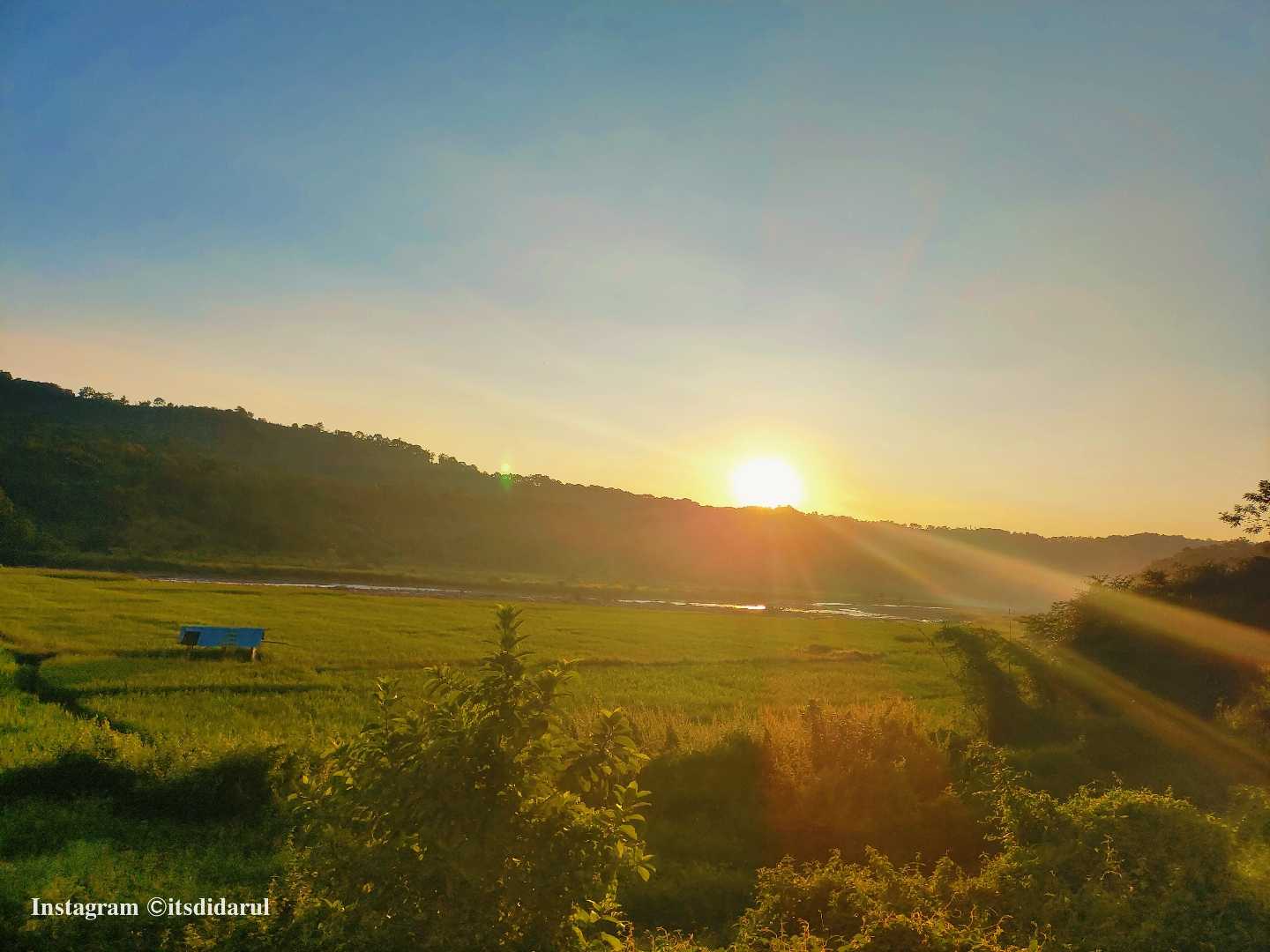 Beautiful Sunset Amidst Nature 