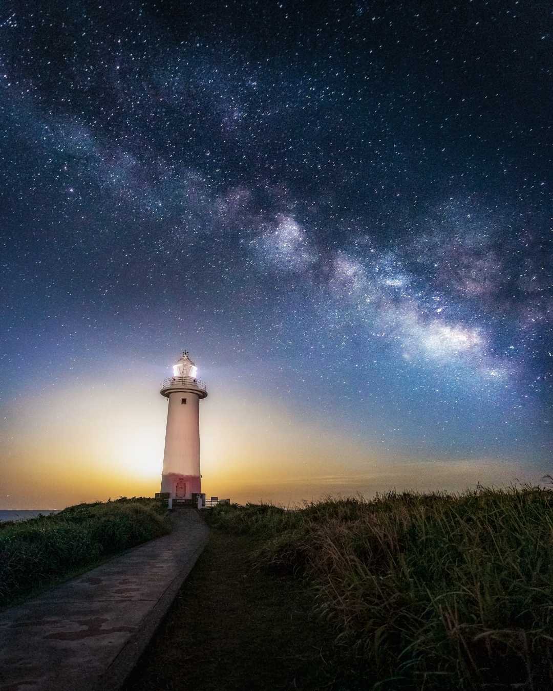 milkyway and lighthouse