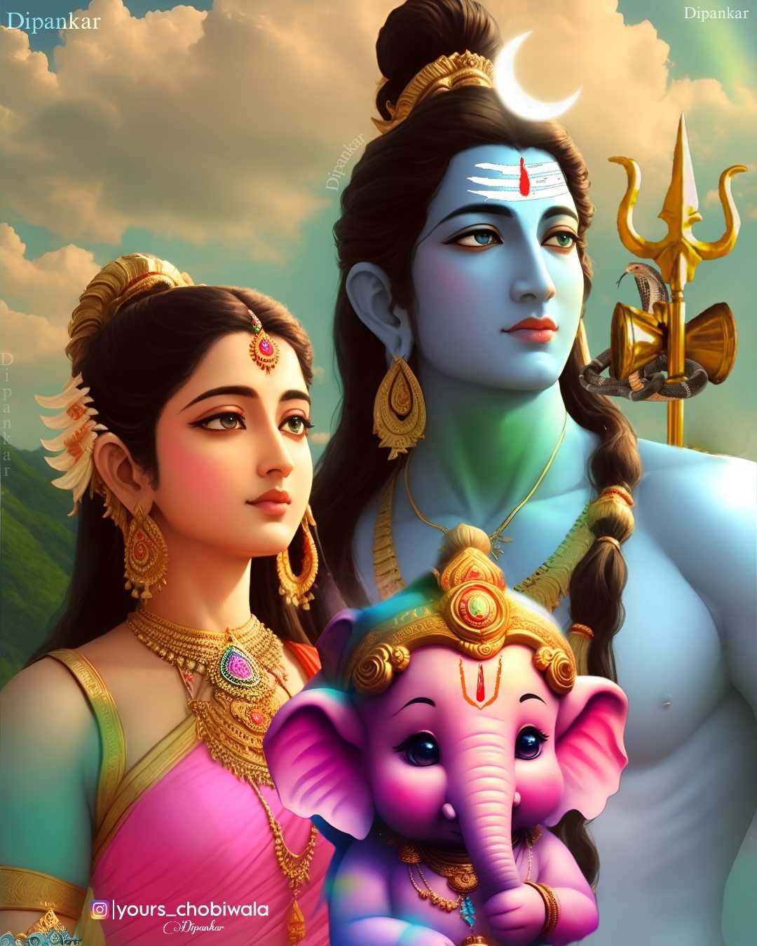 Shiv ji and his family 🙏