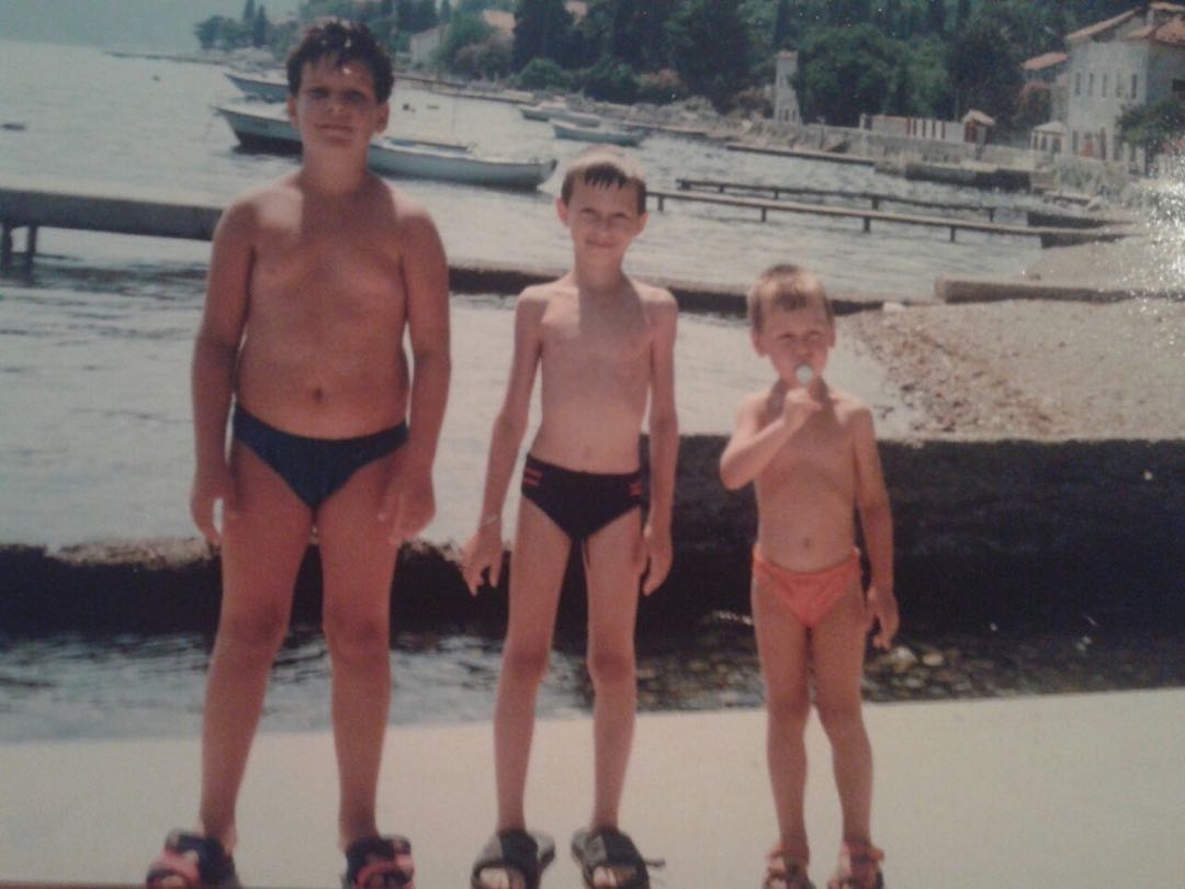 Me with my two brothers as kids
