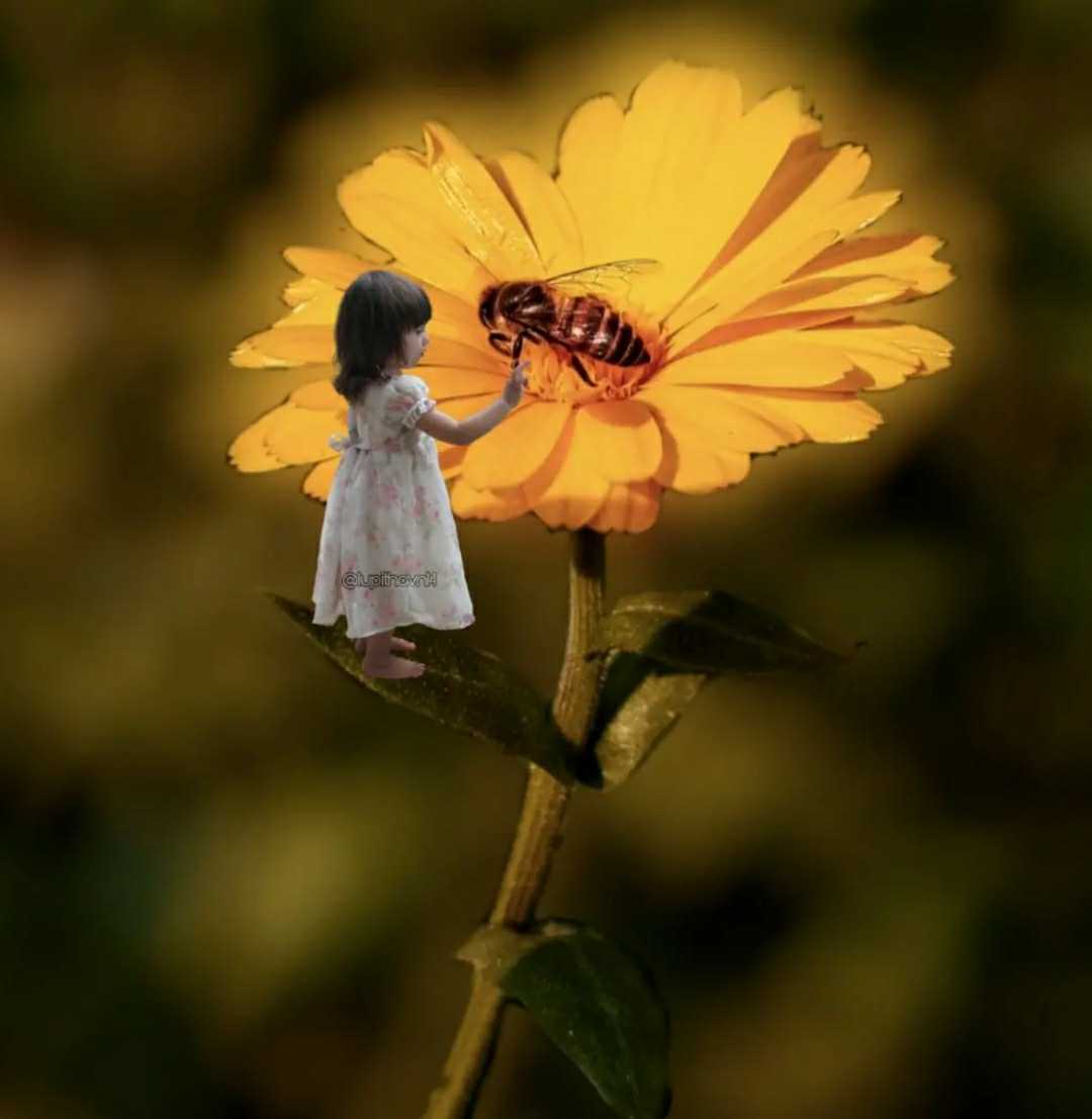 Girl catching 🐝
