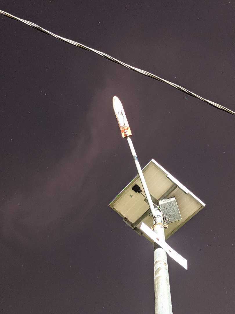 under street light 