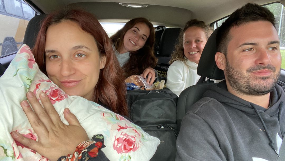 on our way home