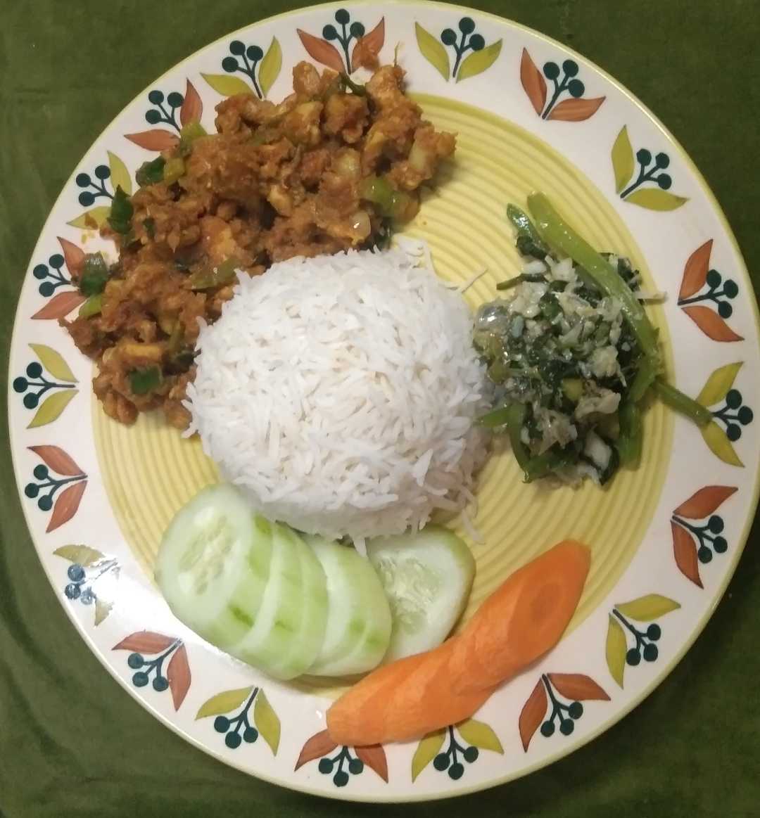 Chicken curry platter 