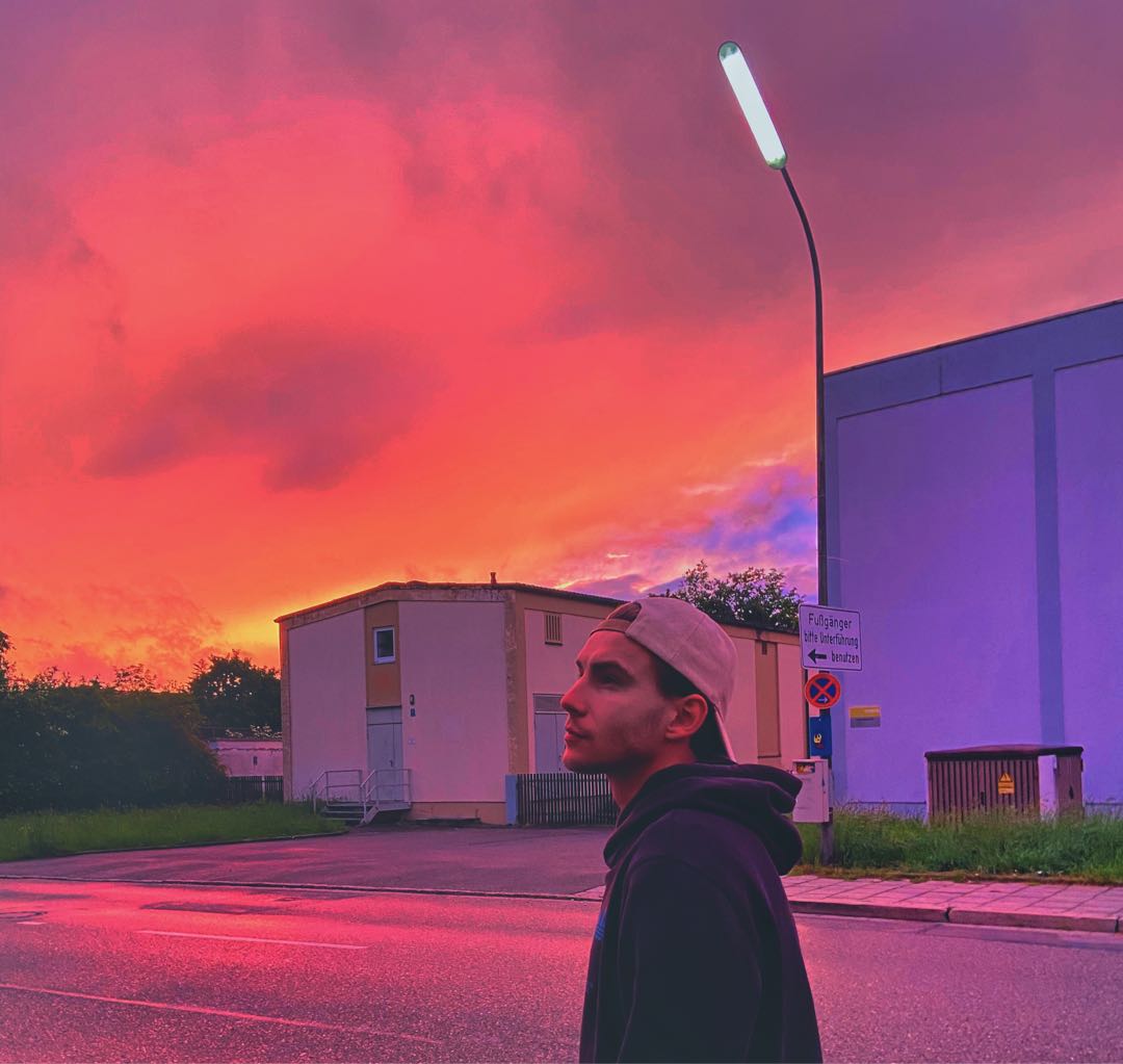 Beautiful sunset in München 