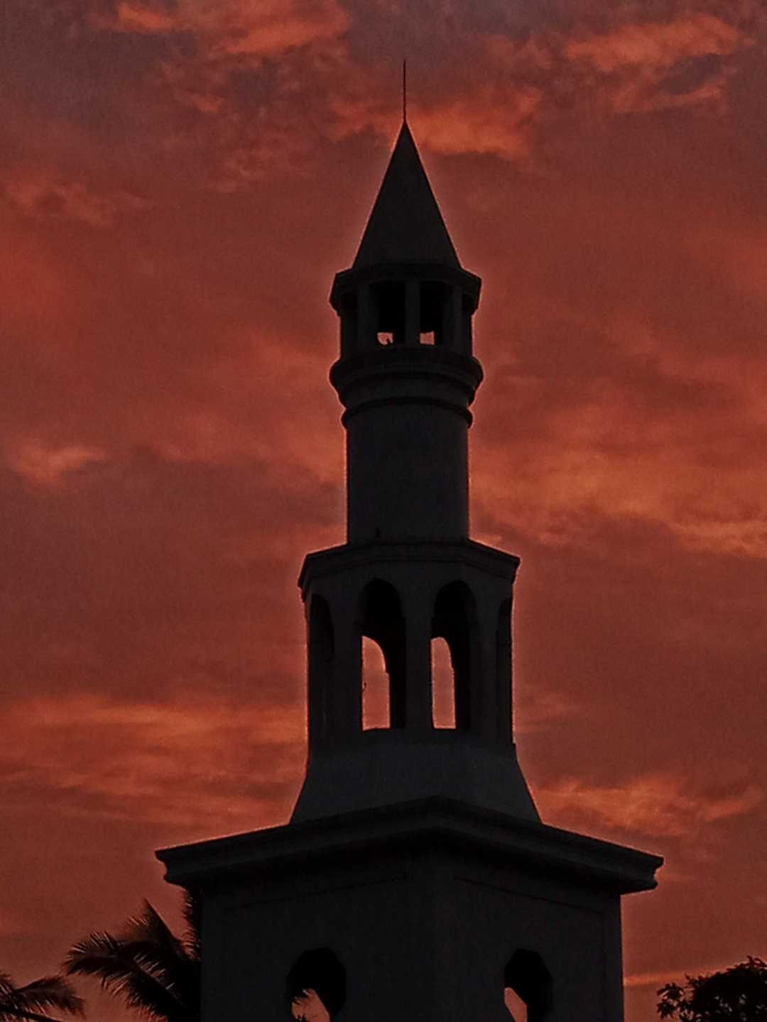 red sunrise