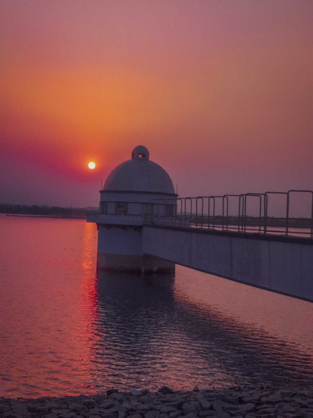 sunset of durva dam 
