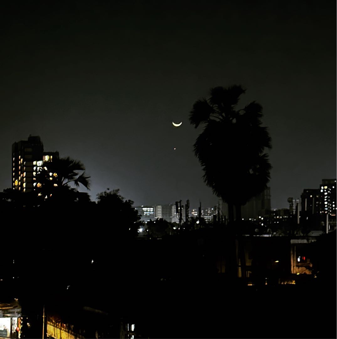 Moon shine makes the night sky perfect