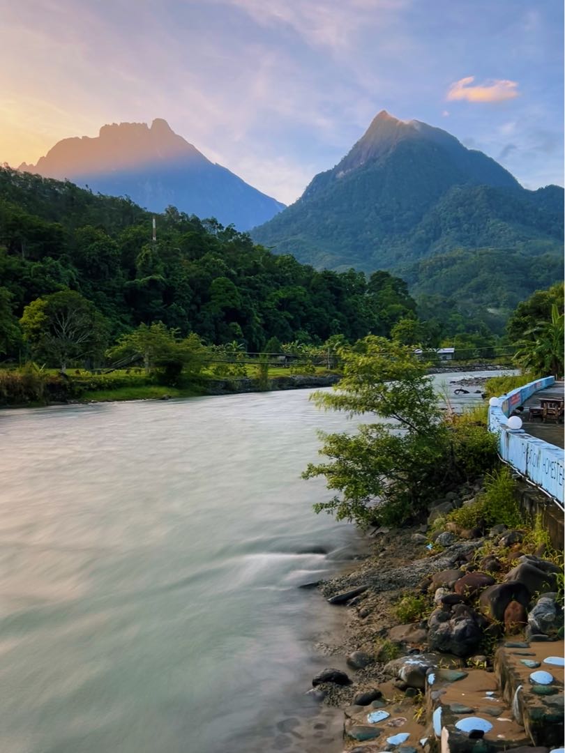 Morning view from Tambatuon Homestead, Kota Belud