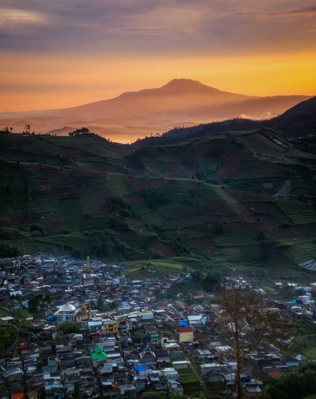 nuansa Pagi di atas dataran tinggi dieng 