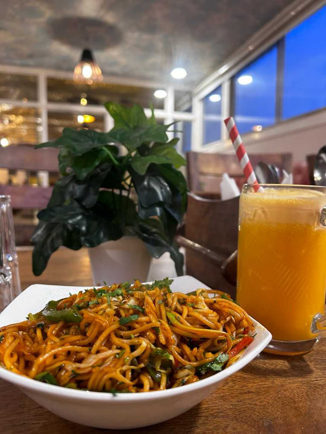 Yummy Chawmin with Juice